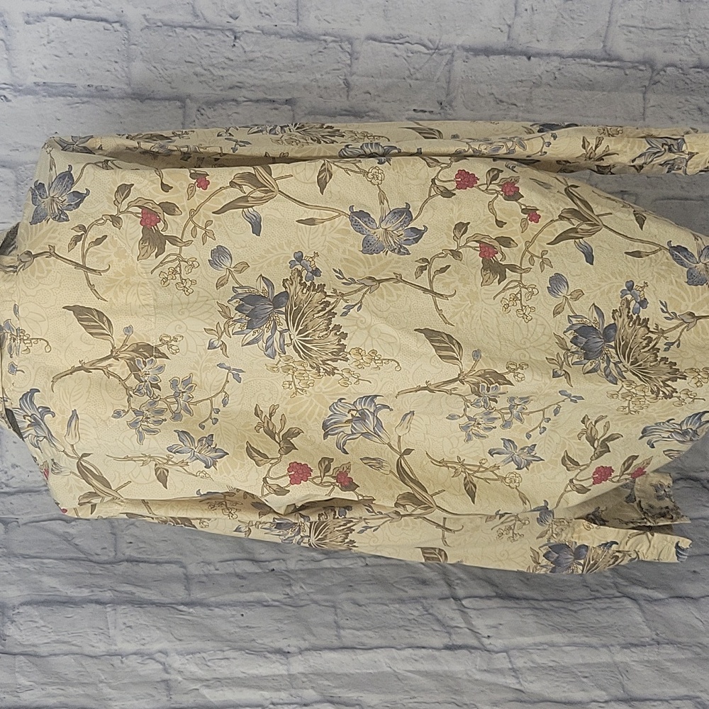 Liz Claiborne Floral Button Down Shirt - Cream, Blue, Red - Picture 6 of 8
